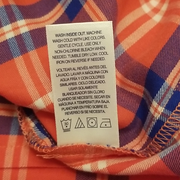 NWT Izod womens flannel shirt size S - Picture 8 of 9